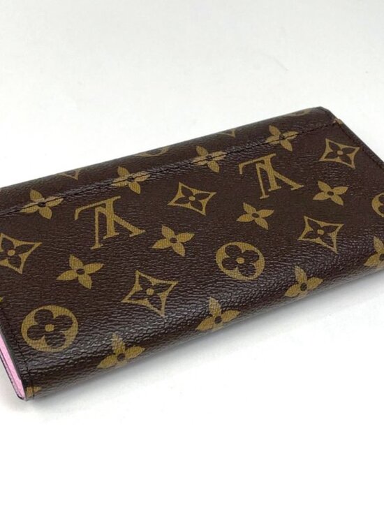 Louis Vuitton Portefeuille Sarah Bill Purse Coin Wallet Monogram Brown - Picture 2 of 9